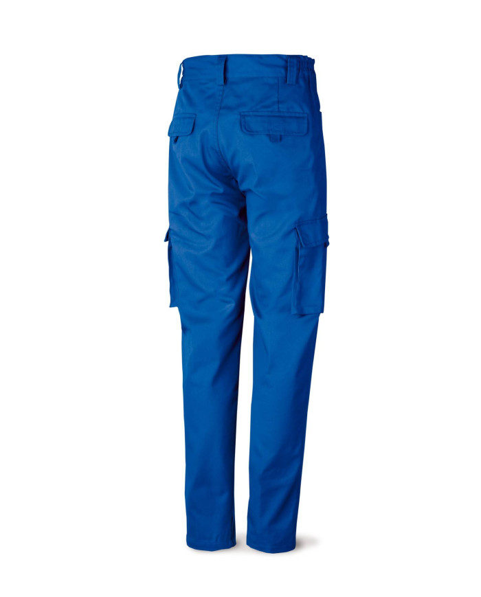 Pantalón azulina algodón de 245 g. Multibolsillo MARCA