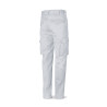 Pantalón blanco poliester/algodón de 245 g. Multibolsillo MARCA