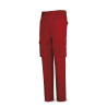 Pantalón rojo poliester/algodón de 245 g. Multibolsillo MARCA