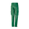 Pantalón verde poliester/algodón de 245 g. Multibolsillo MARCA