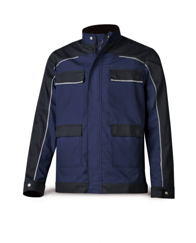 Chaqueta CANVAS azul marino/negro poliéster/algodón 245 gr MARCA