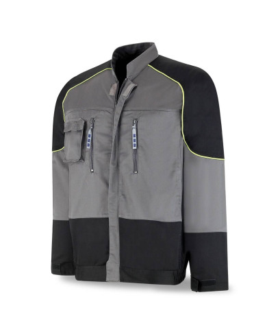 Chaqueta FIRST LINE gris/negro poliéster/algodón 245 gr MARCA
