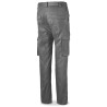 Pantalón STRETCH gris algodón 240 gr. Multibolsillo MARCA