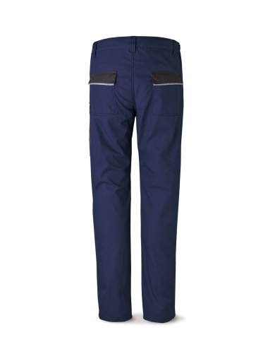Pantalón CANVAS azul marino/negro poliéster/algodón 245 g. Multibolsillos MARCA