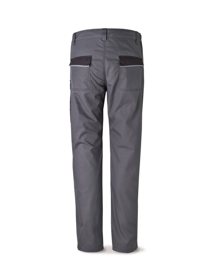 Pantalón CANVAS negro poliéster/algodón 245 g. Multibolsillos MARCA