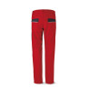 Pantalón CANVAS rojo/negro poliéster/algodón 245 g. Multibolsillos MARCA