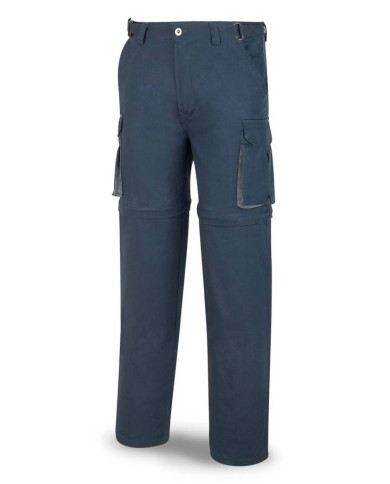 Pantalón DESMONTABLE azul marino algodón 200 gr. Multibolsillos MARCA