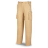Pantalón DESMONTABLE beige algodón 200 gr. Multibolsillos MARCA