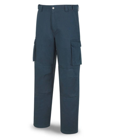 Pantalón ESPECIALISTA azul marino algodón 245 gr. Multibolsillos MARCA