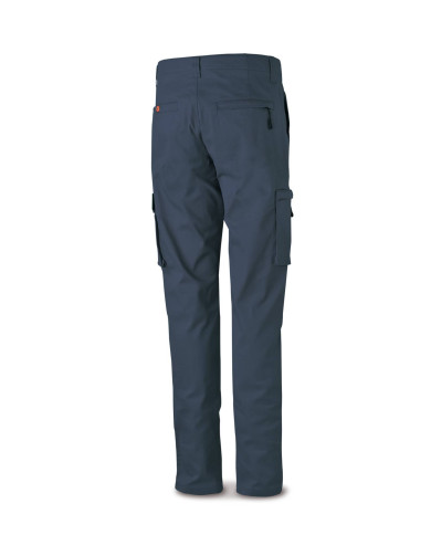 Pantalón STRETCH azul marino en algodón 260 gr. Multibolsillos MARCA