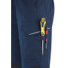 Pantalón STRETCH azul marino poliéster/algodón 245 gr. Multibolsillo MARCA