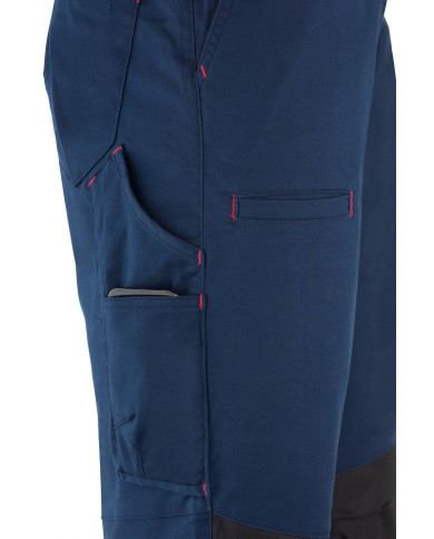 Pantalón STRETCH azul marino poliéster/algodón 245 gr. Multibolsillo MARCA