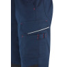 Pantalón STRETCH azul marino poliéster/algodón 245 gr. Multibolsillo MARCA