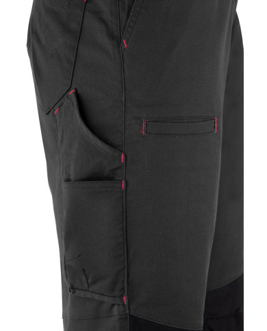 Pantalón STRETCH gris poliéster/algodón 245 gr. Multibolsillo MARCA