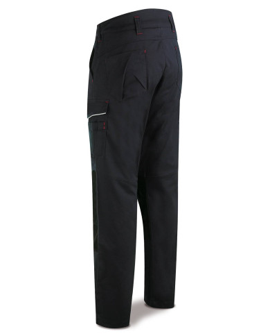 Pantalón STRETCH gris poliéster/algodón 245 gr. Multibolsillo MARCA