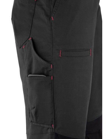 Pantalón STRETCH gris poliéster/algodón 245 gr. Multibolsillo MARCA