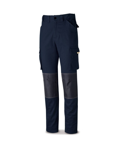 Pantalón STRETCH Pro Series azul marino algodón. 220 gr. Multibolsillos MARCA