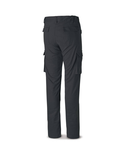 Pantalón STRETCH Pro Series negro algodón. 220 gr. Multibolsillos MARCA
