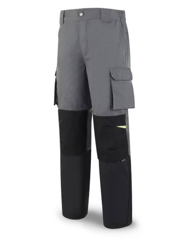 Pantalón FIRST LINE gris/negro poliéster/algodón 245 gr. Multibolsillos MARCA