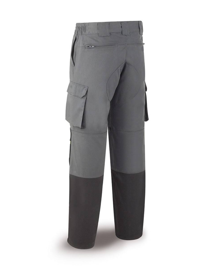 Pantalón FIRST LINE gris/negro poliéster/algodón 245 gr. Multibolsillos MARCA