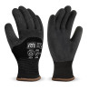 Guante de poliéster negro con recubrimiento de látex negro MARCA