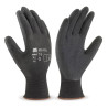 Guante de nylon negro con recubrimiento de látex negro MARCA