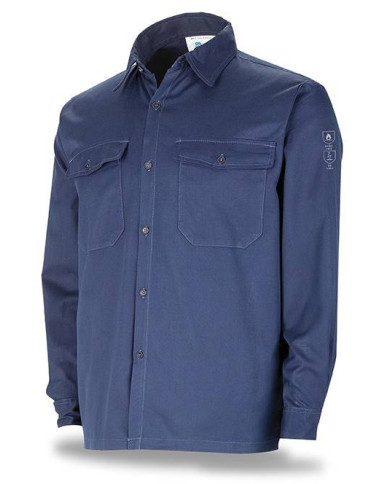 Camisa IGNÍFUGA y ANTIESTÁTICA. (Tejido permanente) 180 gr MARCA