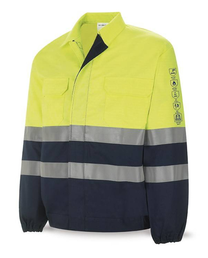 Chaqueta IGNÍFUGA y ANTIESTÁTICA, de Alta Visibilidad. 270 gr MARCA