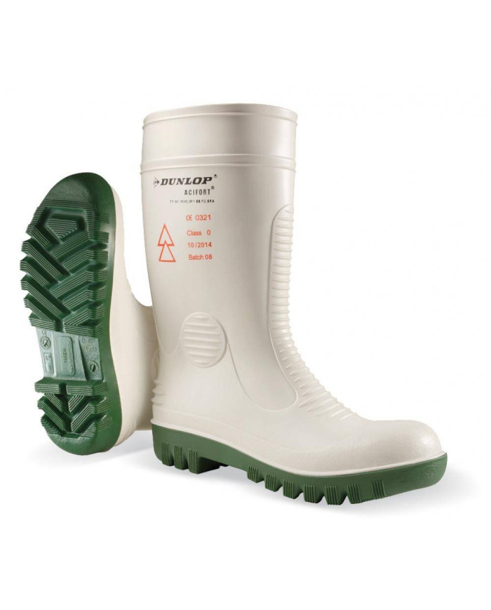Bota de agua de seguridad SB certificada para riesgo eléctrico según la EN50321 Cl. 0 (Calzado aislante Clase 0) DUNLOP