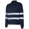 Chaqueta azul marino poliéster/algodón con bandas reflectantes 200 g MARCA