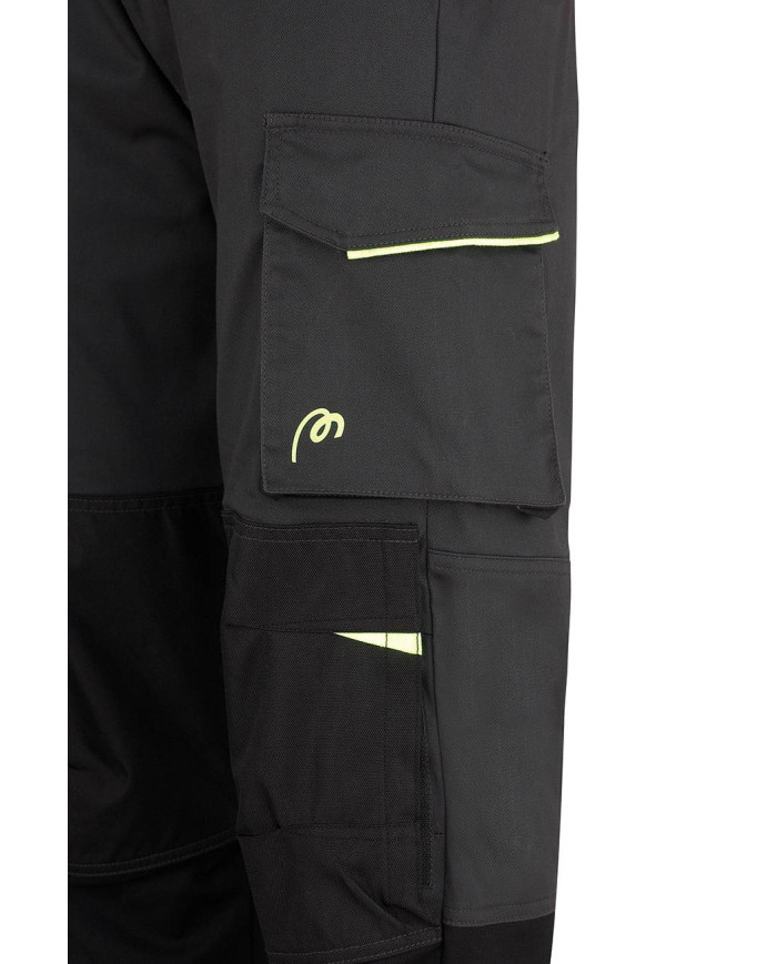 Pantalón PRO SERIES Stretch gris/negro poliéster/algodón 245 gr MARCA