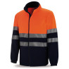 Chaqueta Polar Alta Visibilidad naranja/azul marino 280 gr MARCA