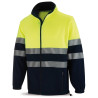 Chaqueta Polar Alta Visibilidad amarilla/azul marino 280 gr MARCA