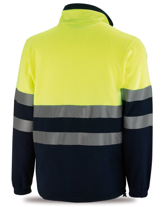 Chaqueta Polar Alta Visibilidad amarilla/azul marino 280 gr MARCA