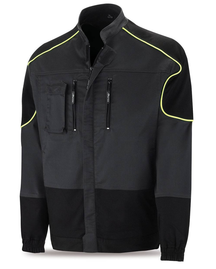 Chaqueta PRO SERIES Stretch gris/negro poliéster/algodón 245 gr MARCA