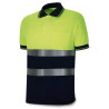 Polo Alta visibilidad amarillo/azul marino poliéster 150 gr MARCA