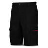 Bermuda STRETCH negro algodón 240 gr. Multibolsillo MARCA