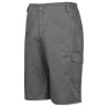 Bermuda gris poliéster/algodón de 200 g.Multibolsillo MARCA