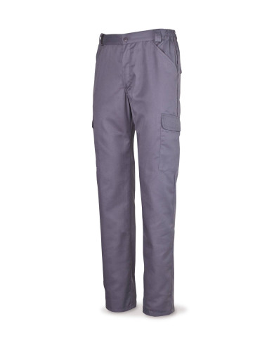 Pantalón gris algodón 200 g. Multibolsillos MARCA