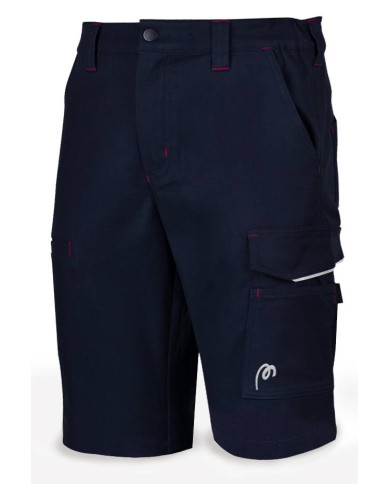 Bermuda STRETCH Pro Series azul marino 245 gr. Multibolsillo MARCA
