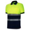 Polo A.V. bicolor poliéster con bandas segmentadas 150 gr MARCA