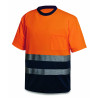 Camiseta A.V. bicolor poliéster/algodón con bandas segmentadas 150 gr MARCA