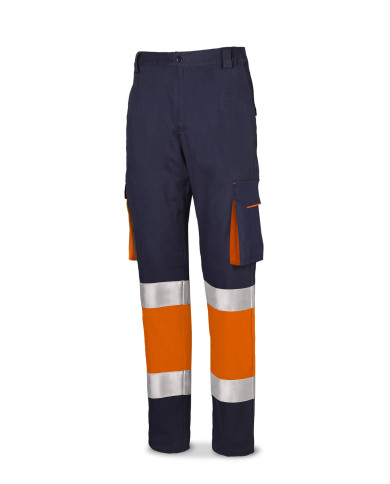 Pantalón bicolor de alta visibilidad poliéster/algodón 240 g MARCA