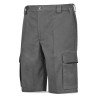 Bermuda STRETCH gris algodón 240 gr. Multibolsillo MARCA