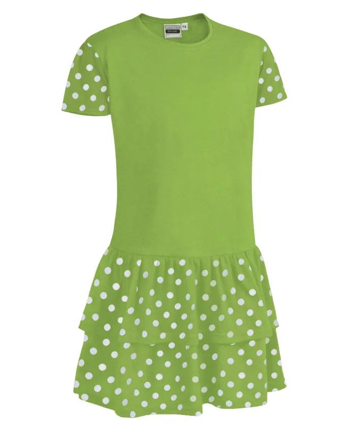 Vestido infantil SEVILLANA rosa magenta-blanco