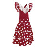 Vestido infantil BULERIA rosa magenta-blanco
