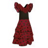 Vestido infantil BULERIA rosa magenta-blanco