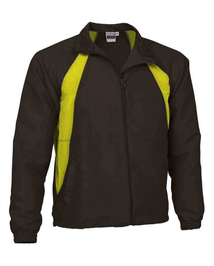 Cortavientos BOSTON negro-amarillo flúor