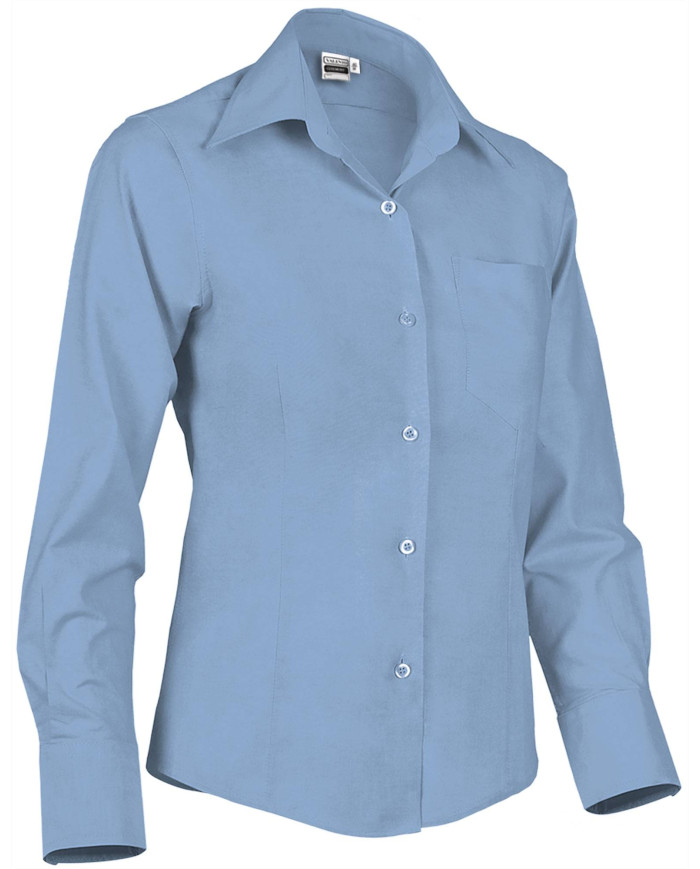 Camisa M/L Mujer CEREMONY azul celeste