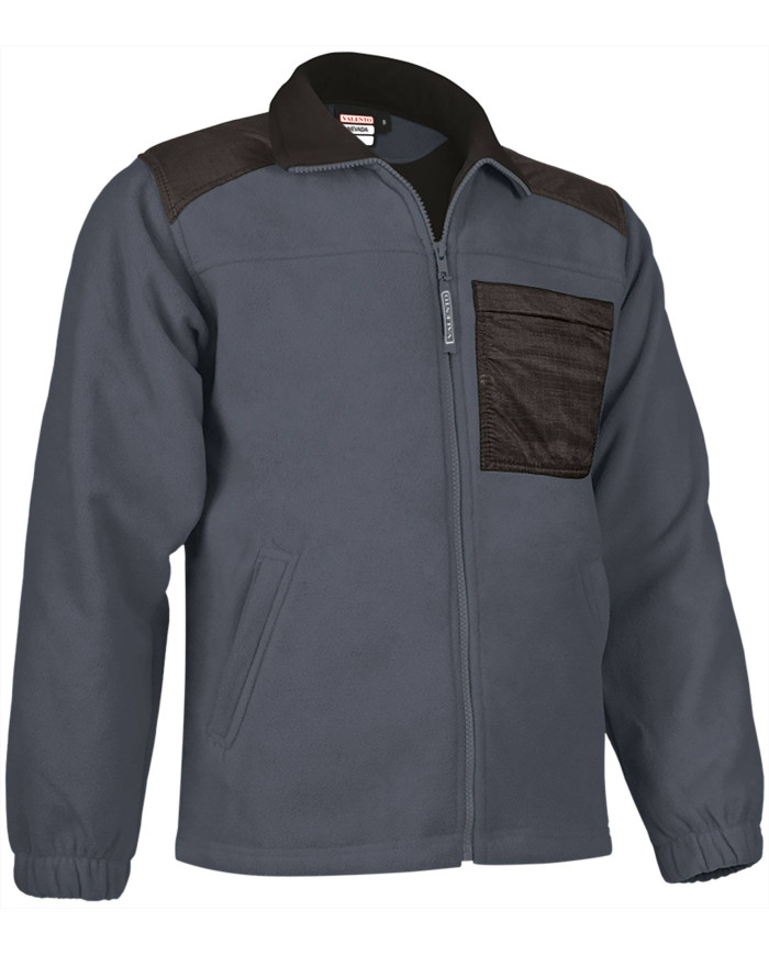 Chaqueta polar NEVADA gris cemento-negro